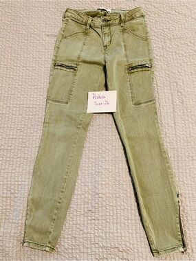 pistola Olive Green Skinny Cargo Jeans